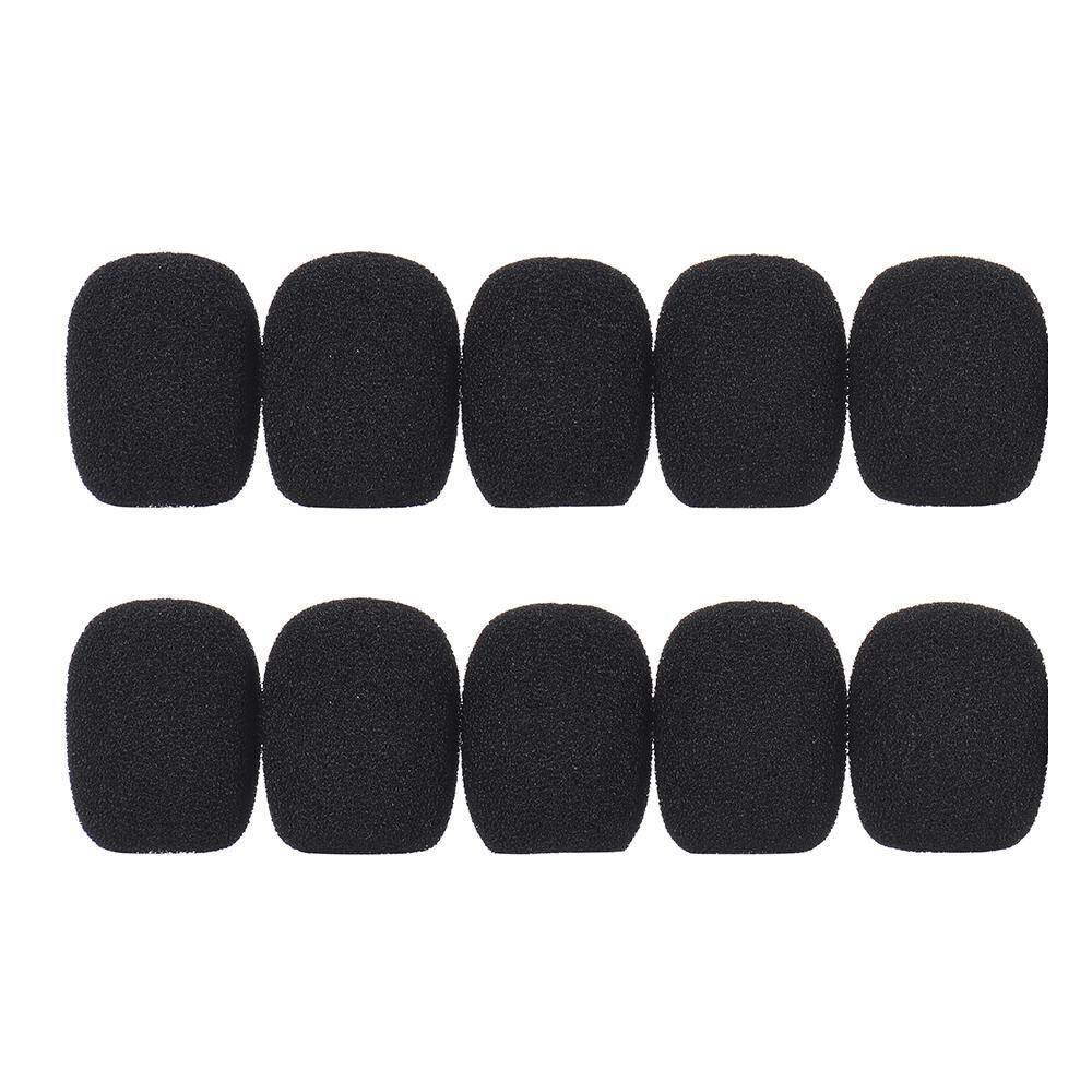 Andoer Mini Lapel Headset Microphone Windscreen Mic Foam Cover, Black 10-Pack
