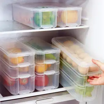 Plastic Storage Bins Refrigerator Storage Box Food Storage