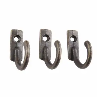 Idealhere 10pcs Antique Wall Mounted Hook Key Holder Letter Rack