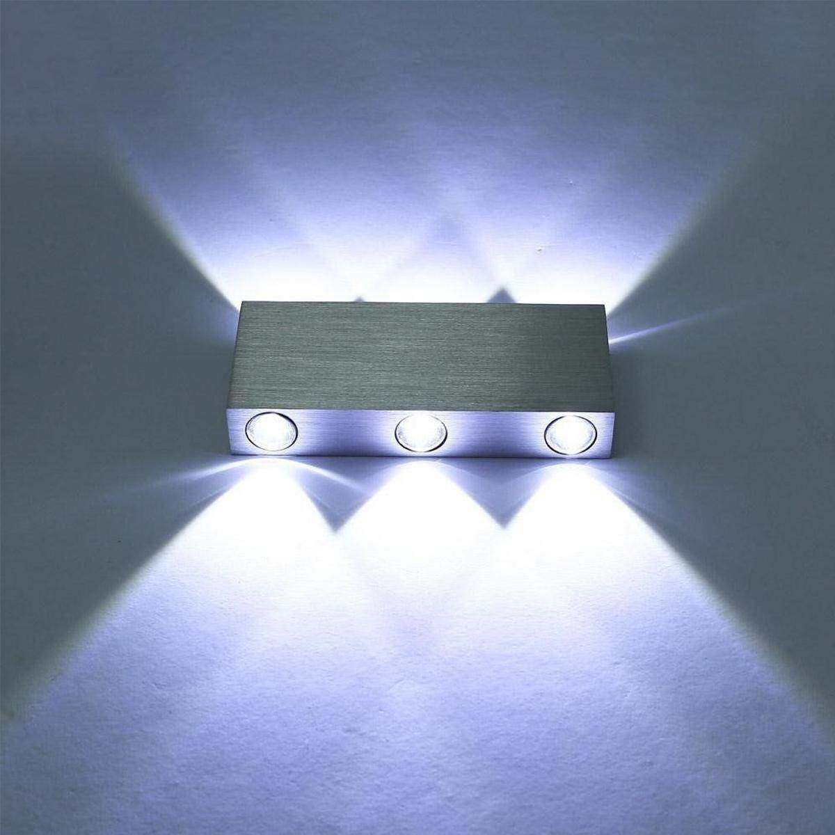 6W Up And Down Wall Light 6 Led Aluminum Outdoor Indoor Garden Patio Sconces Lamp - intl