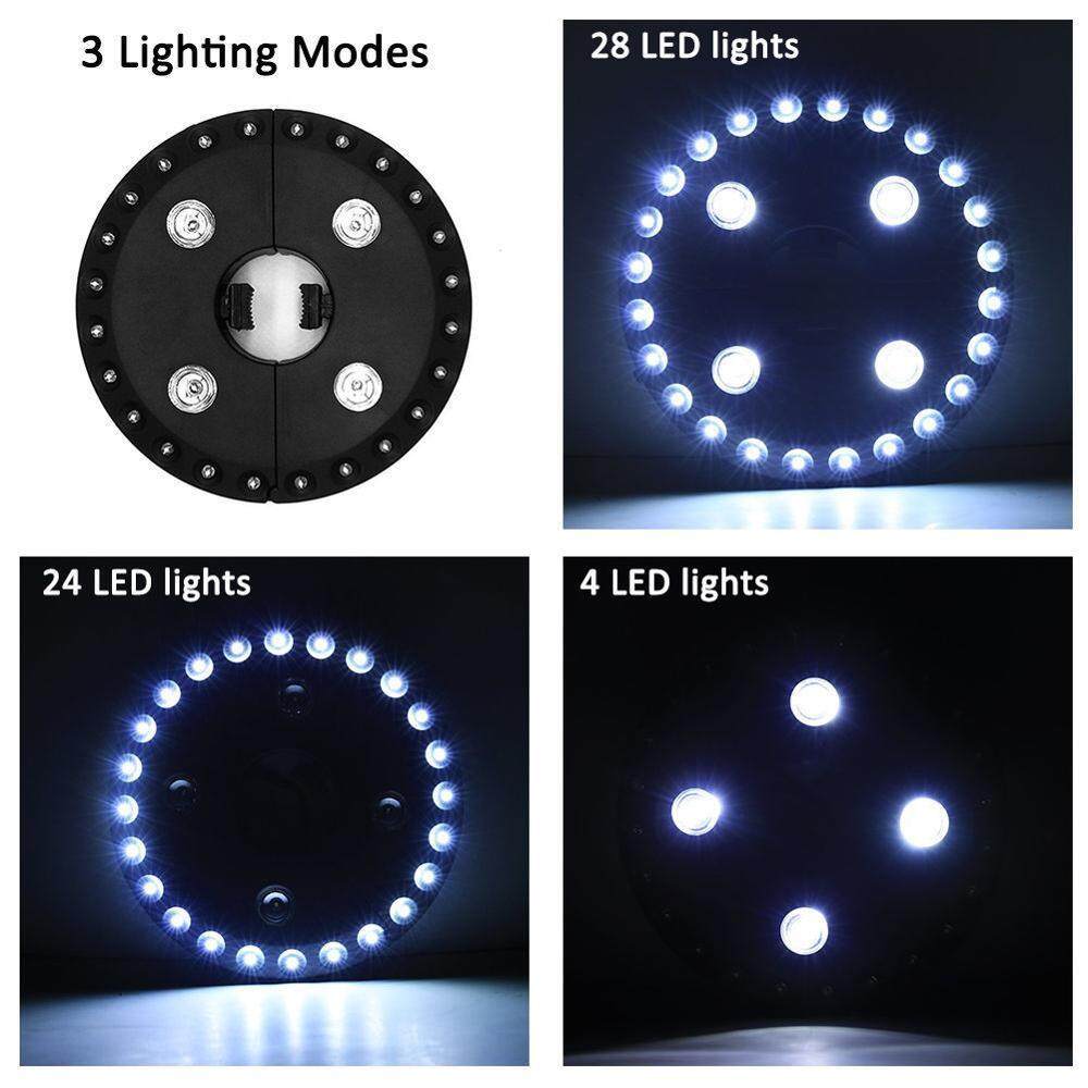 DIÊN QUÂN 24 + 4LED Có Thể Tháo Rời Lều Cắm Trại Đèn Sân Vải Dù Cực Đèn Sân Vườn Ngoài Trời Sân Bãi Cỏ Đèn Ngủ