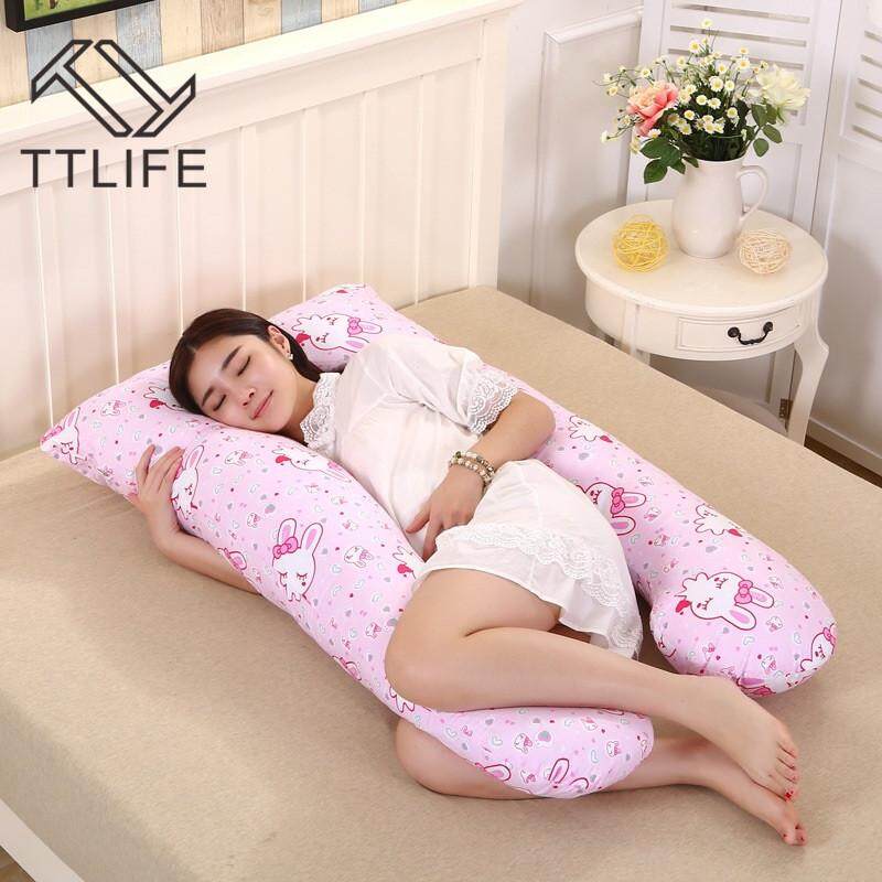 TTLIFE 100% Cotton Pillowcase Pregnancy Comfortable U Type Pillows Body Pillow For Pregnant Women Best For Side Sleepers Removable Color as Picture Shown - intl