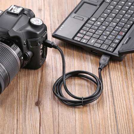 Bestprice - PULUZ MINI สาย USB ABS ประสิทธิภาพสูงสีดำปลั๊กแอนด์เพลย์สำหรับ Canon EOS 50D 60D 70D - INTL