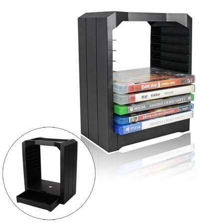 Kurry ร้านจัดส่งฟรี Multifunctional Disks กล่องใส่ของทรงหอคอยลิ้นชักสำหรับ PS4 จอยควบคุมเกม - INTL