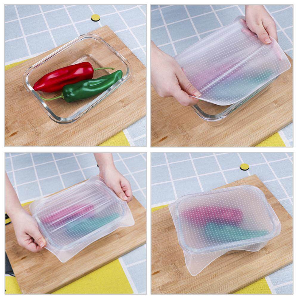 100*100mm Silicone Wrap Seal Cover Reusable Stretch Cling Film Food Storage Cover Bowl Cup Pad Fresh Keeping Lid