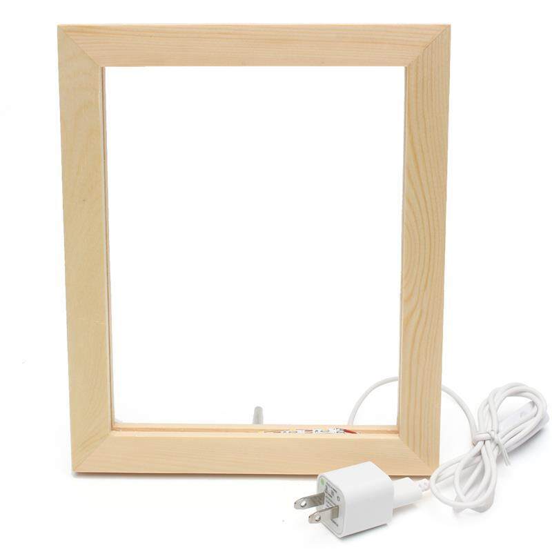 Frame lamp Material : Wooden + Acrylic Plate Color : Log Color - intl