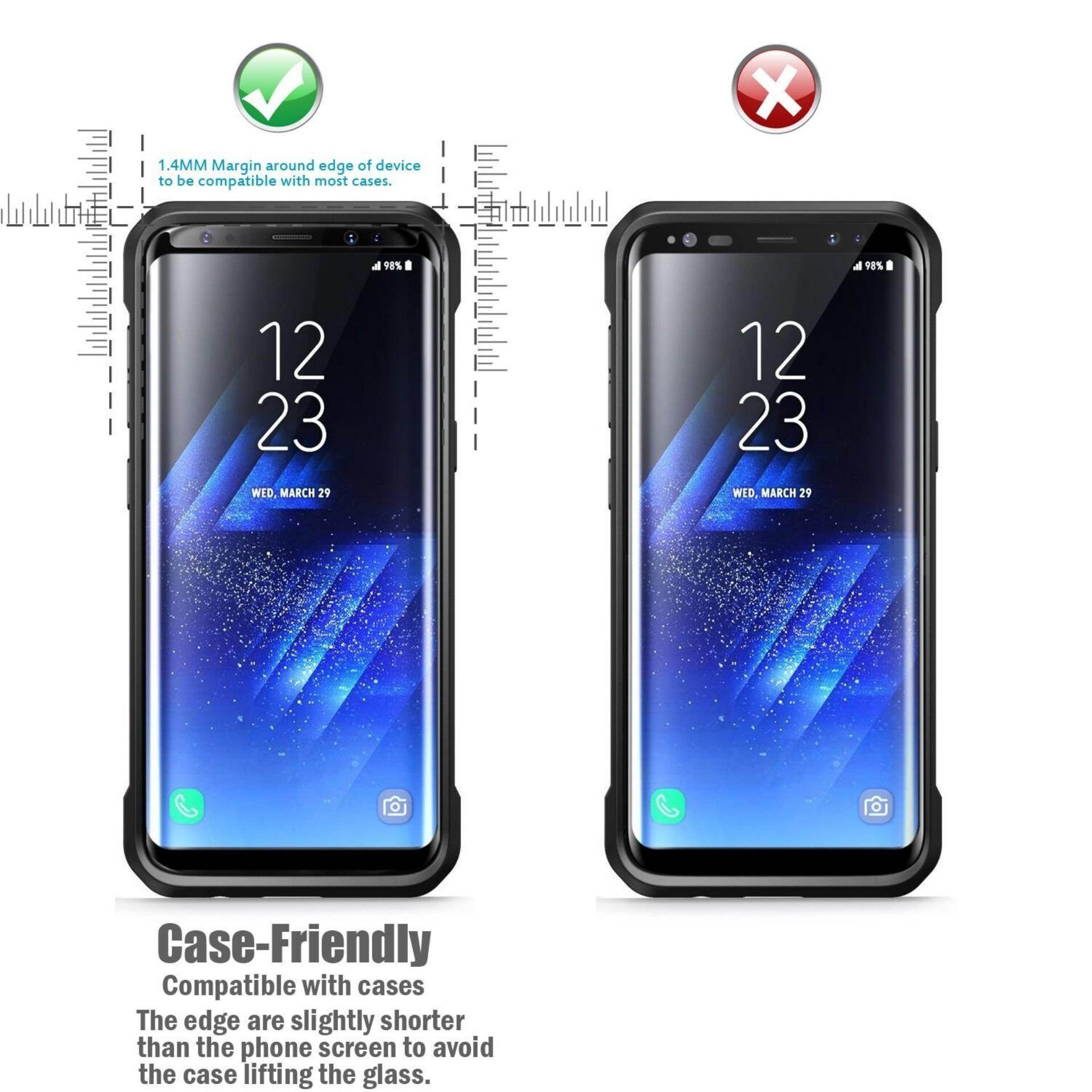 LUOWAN Tấm Bảo Vệ Màn Hình Bằng Kính Cường Lực Cho Samsung Galaxy S9 Plus [Thân Thiện Với Ốp Lưng] [Độ Nhạy Cảm Ứng 100%] Chống Trầy Xước/Vân Tay Không Bong Bóng Cho Samsung Galaxy S9 Plus 6.2 Inch