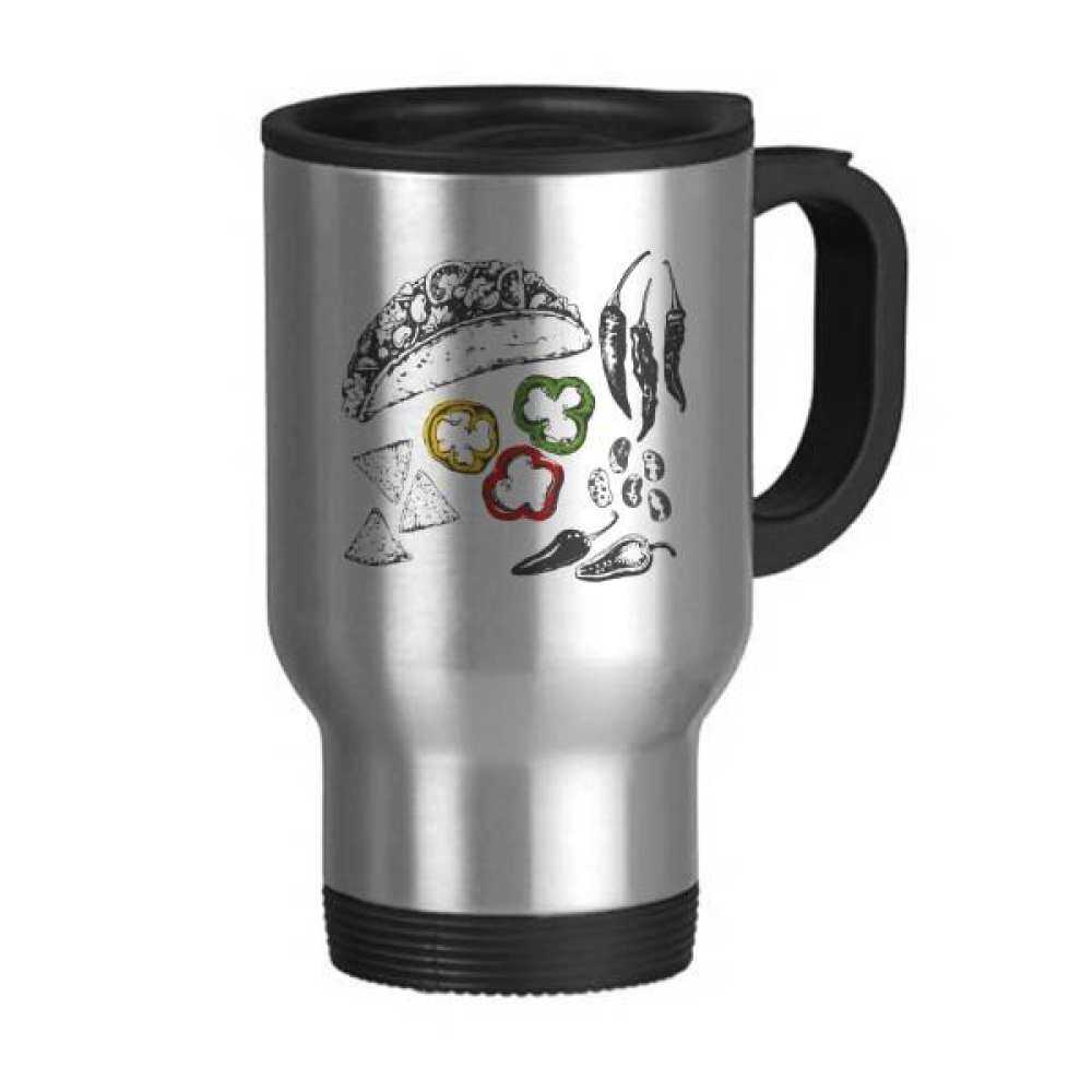 Cabe Lingkaran Pepper Makanan Baja Anti Berkarat Mug 13 Oz Hadiah Mug Menangani Bir dengan