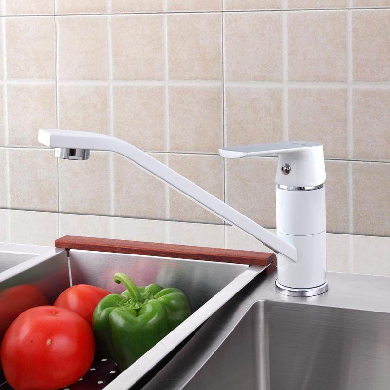 Multi-color Kitchen Faucet Cold and hot water taps White Orange Green 360 Rotation #White