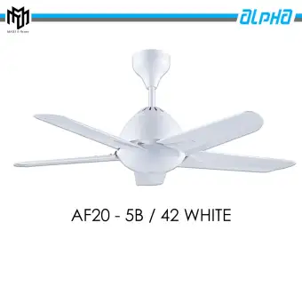 Alpha 42 Inch Ceiling Fan With 5 Blades 5 Speed Remote Control