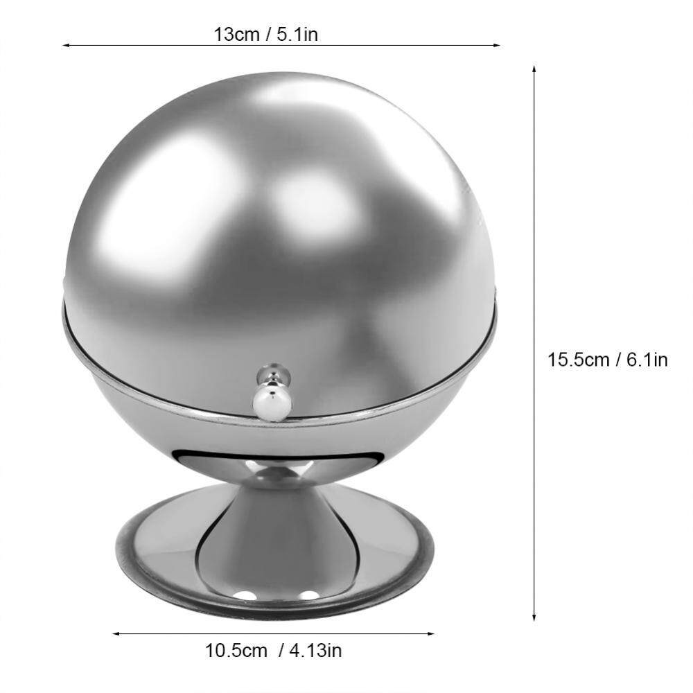 Stainless Steel Spherical Seasoning Bottle Restaurant Kitchen Spice Storage Container Bowl - intl