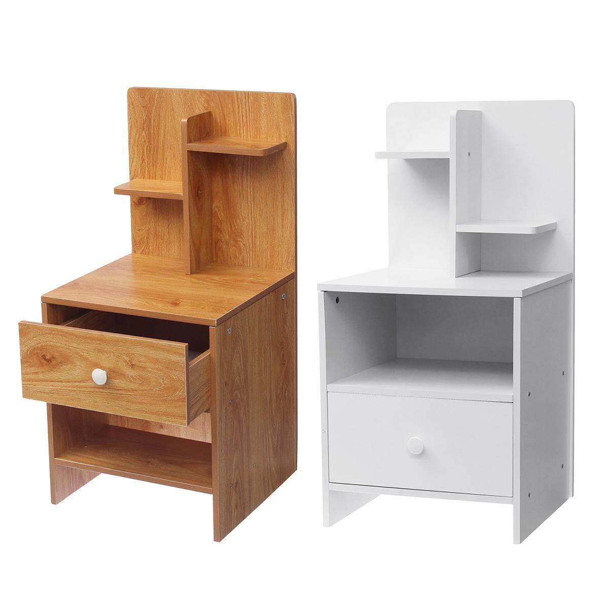 Modern Bedside Table With Drawer Nightstand Storage Bedroom Cabinet Shelf Units Yellow white - intl