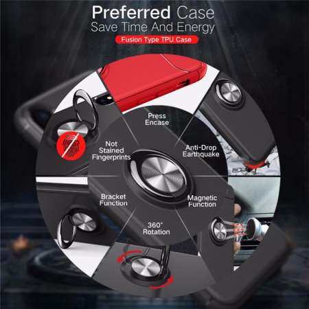 สำหรับ Huawei เพื่อน 9 โปรใส่รถดูดแม่เหล็กวงเล็บนิ้วมือปกหลัง - นานาชาติ