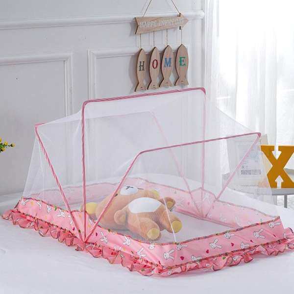 Portable Folding Baby Mosquito Nets Rabbit Pattern Infant Bed Breathable Mosquito Net - intl