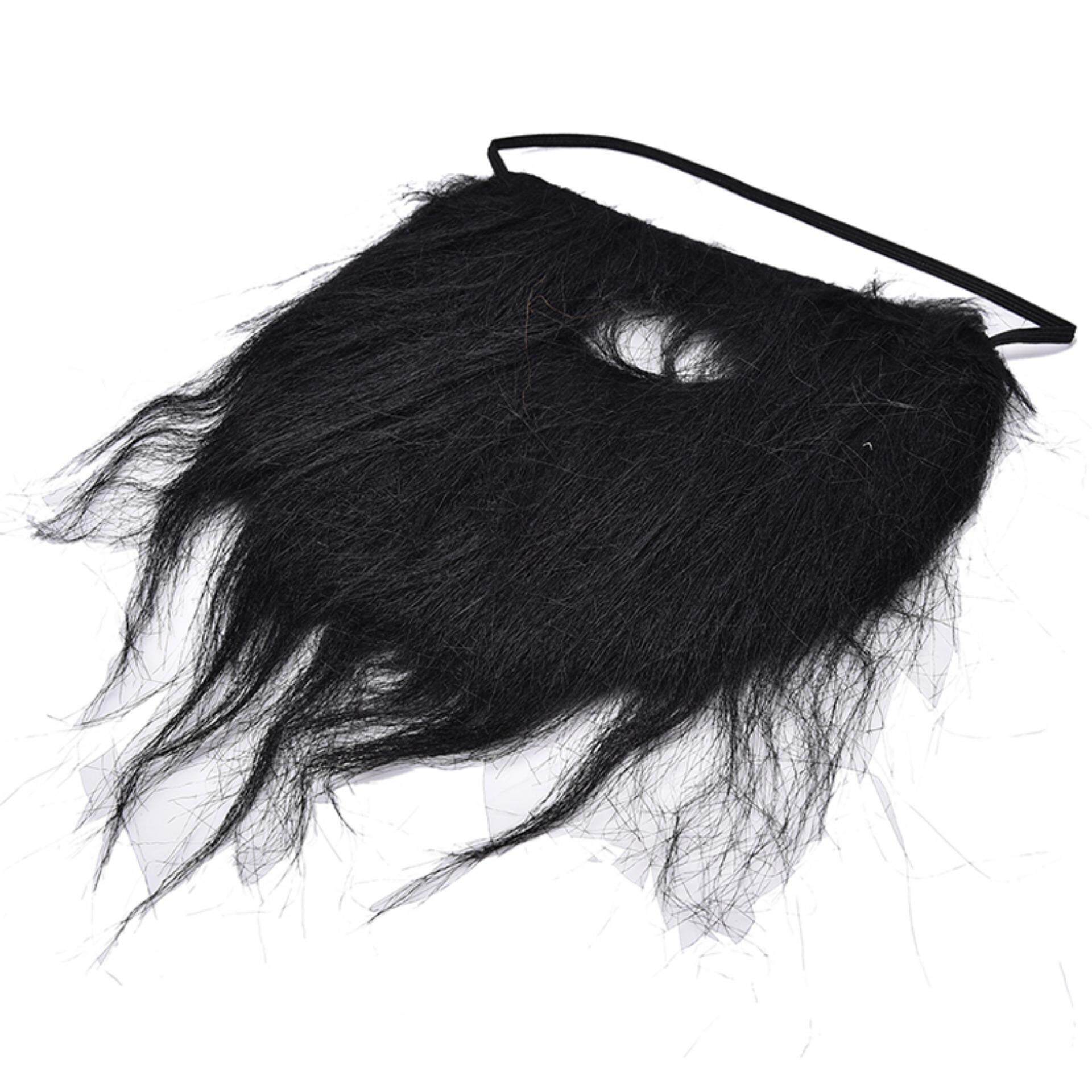 Cosplay Costume Party Male Man Halloween Long Beard Facial Hair Disguise Game Mustache Black