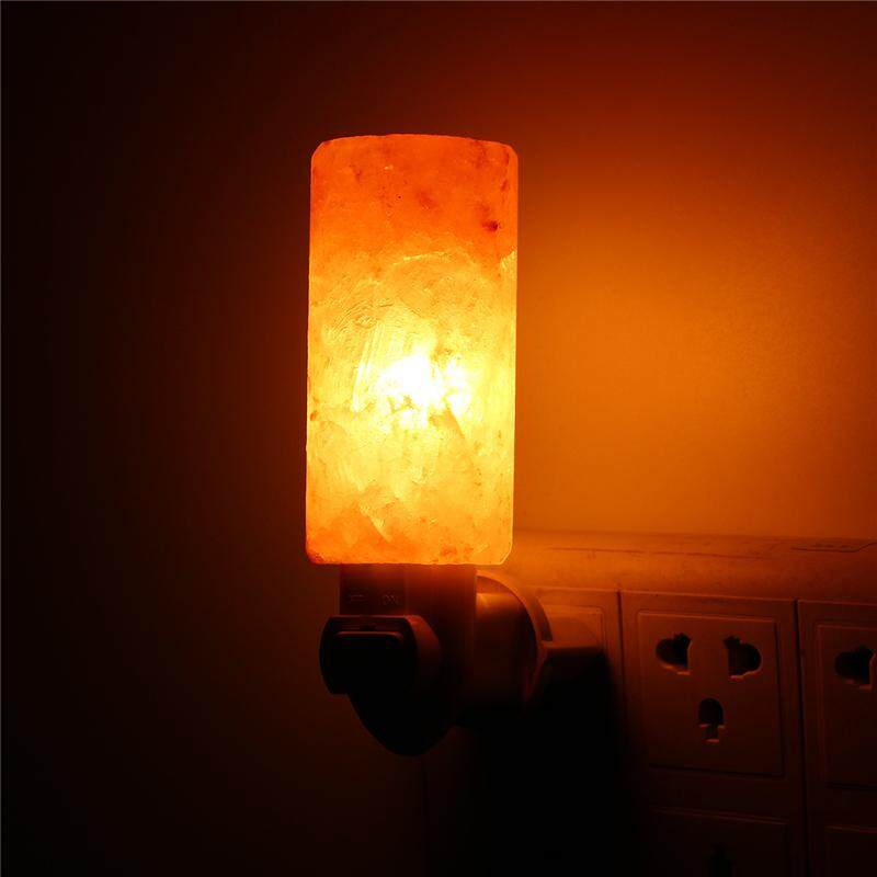 15W Natural Crystal Long Himalayan Glow Hand Carved Crystal Salt Lamp Wall Light UK Plug - intl