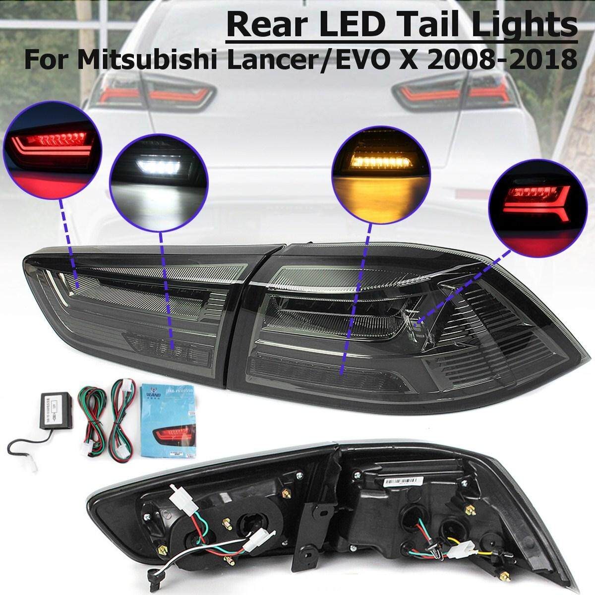 Phía sau ĐÈN LED DÂY tóc W/Biến Tín Hiệu Đèn Cho Xe Mitsubishi Lancer/EVO x 2008-2017