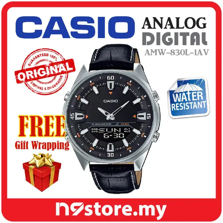 casio digital watch leather strap