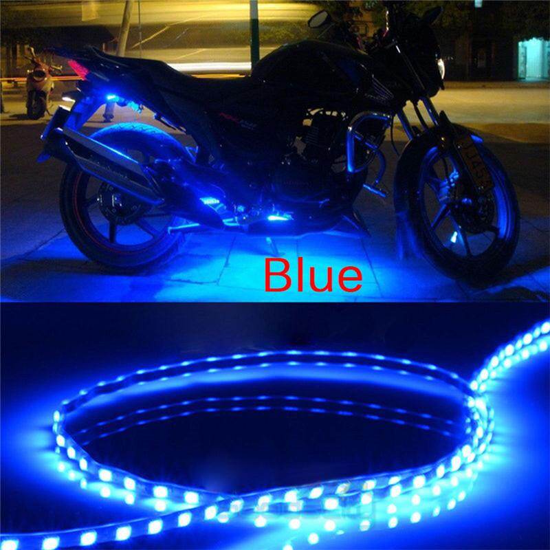 6PCS Waterproof  DC 12V Motor LED Strip Underbody Light For Car Motorcycle Blue