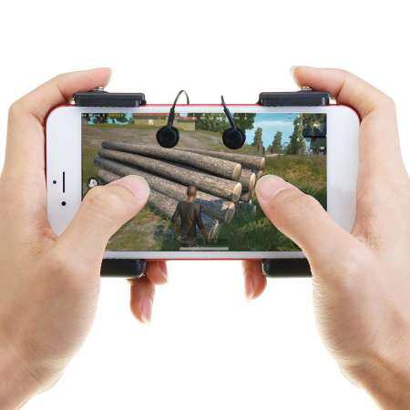 โทรศัพท์มือถือเกม L1R1 Controller นักกีฬาปุ่มไฟสำหรับ PUBG Fortnite - INTL