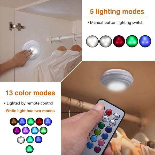 JY 5 chiếc ĐÈN LED Không Dây Điều Khiển từ xa Pin Dưới Tủ Đèn Ngủ Đèn Tường