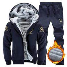 Set Men’s Sportswear New Style Autumn & Winter Hooded Pullover Hoodie Suit Students Brushed And Thick Coat Clothes