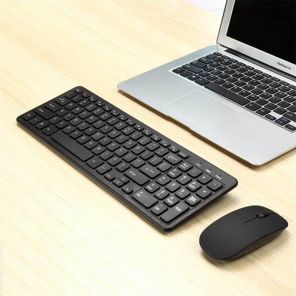 ผู้ขายที่ดีที่สุด Simple ULTRA - Slim สีดำ USB Mini Wireless แป้นพิมพ์และเมาส์ Combo Kit