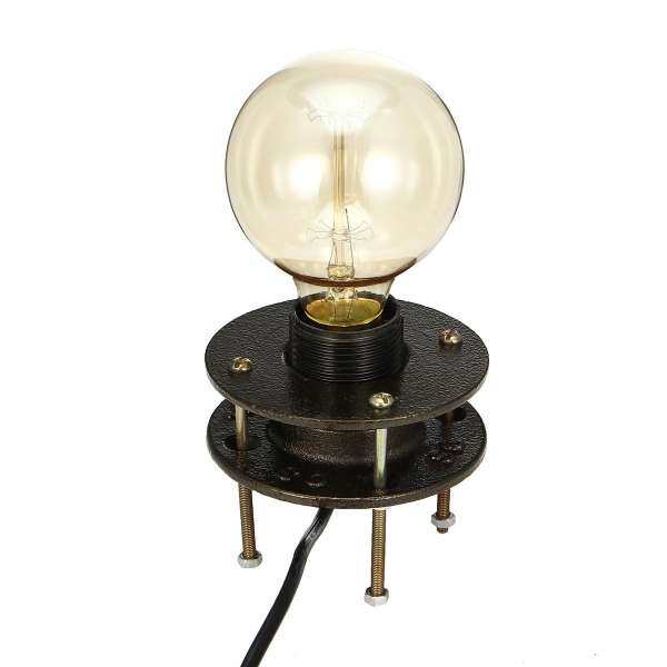 industrial loft metal pipe wall table light With light bulb - intl