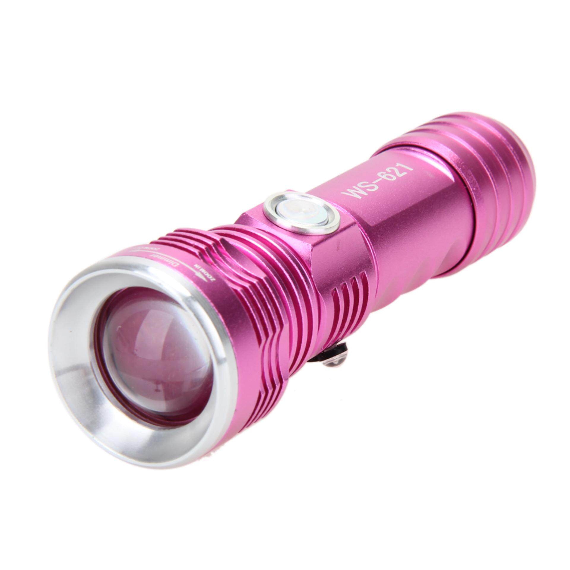 2 in 1 CREE Q5 Light UV Blacklight 800Lumen 4 Modes Flashlight Torch(Rose)(Rose)