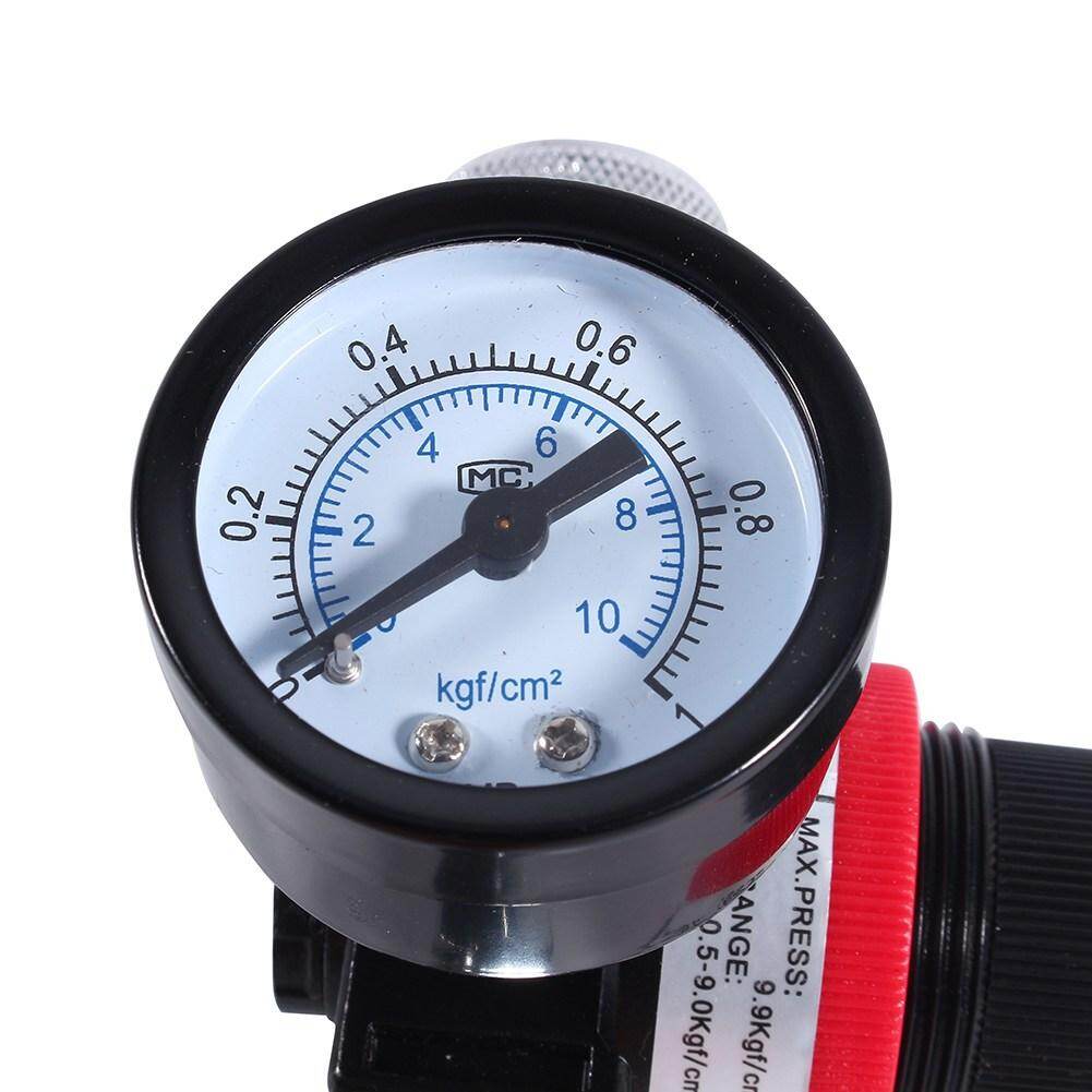 1/4" Air Pressure Regulator Gauge Regulating Valve Compressor For Spray