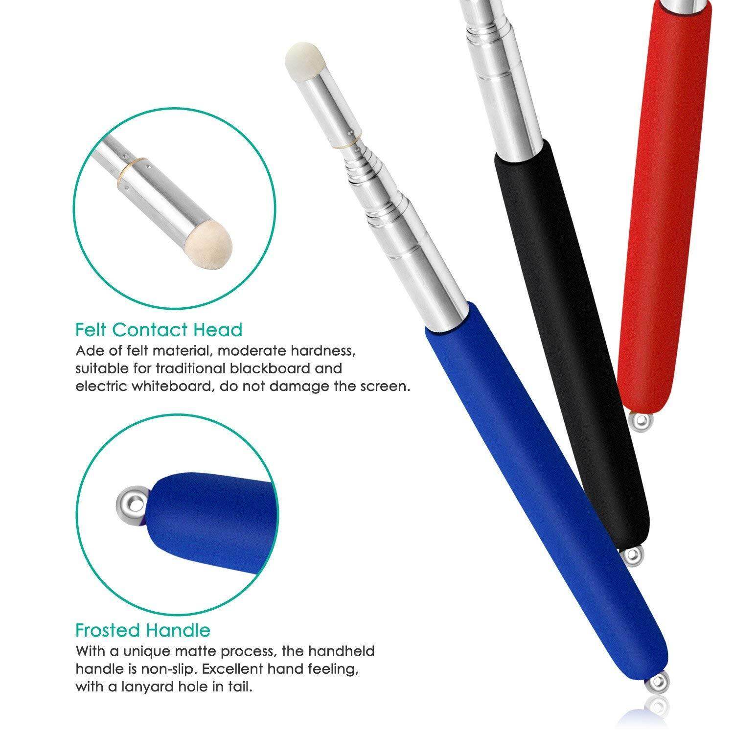 💖💖💖Pickegg Hand Pointer Extendable Telescopic Retractable Pointer Handheld Presenter Classroom Whiteboard Pointer