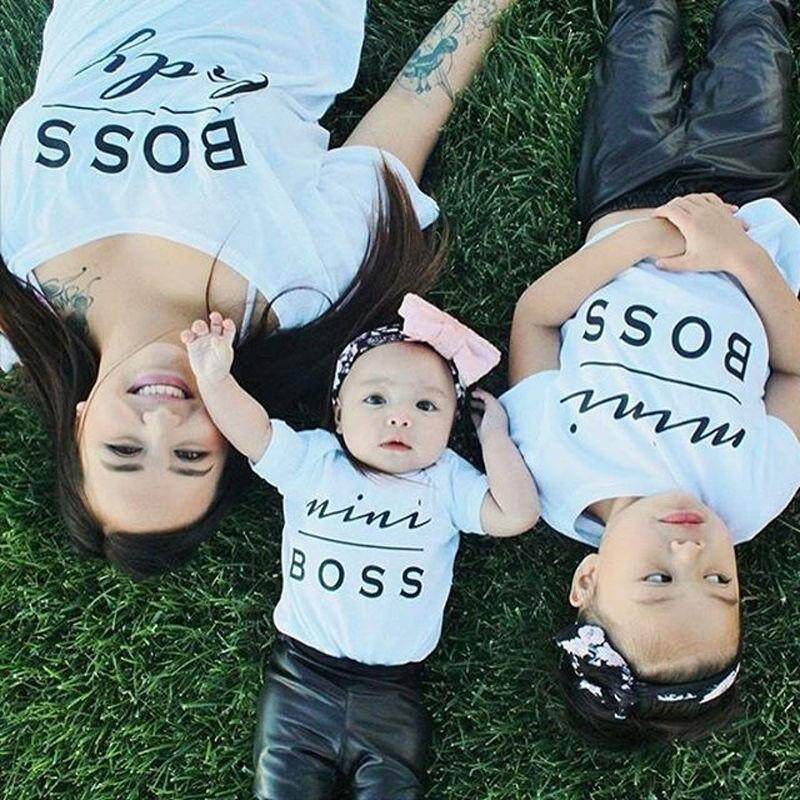 Family Matching Tops Little//Big Brother Sister Romper T-shirt Kids Baby Clothes