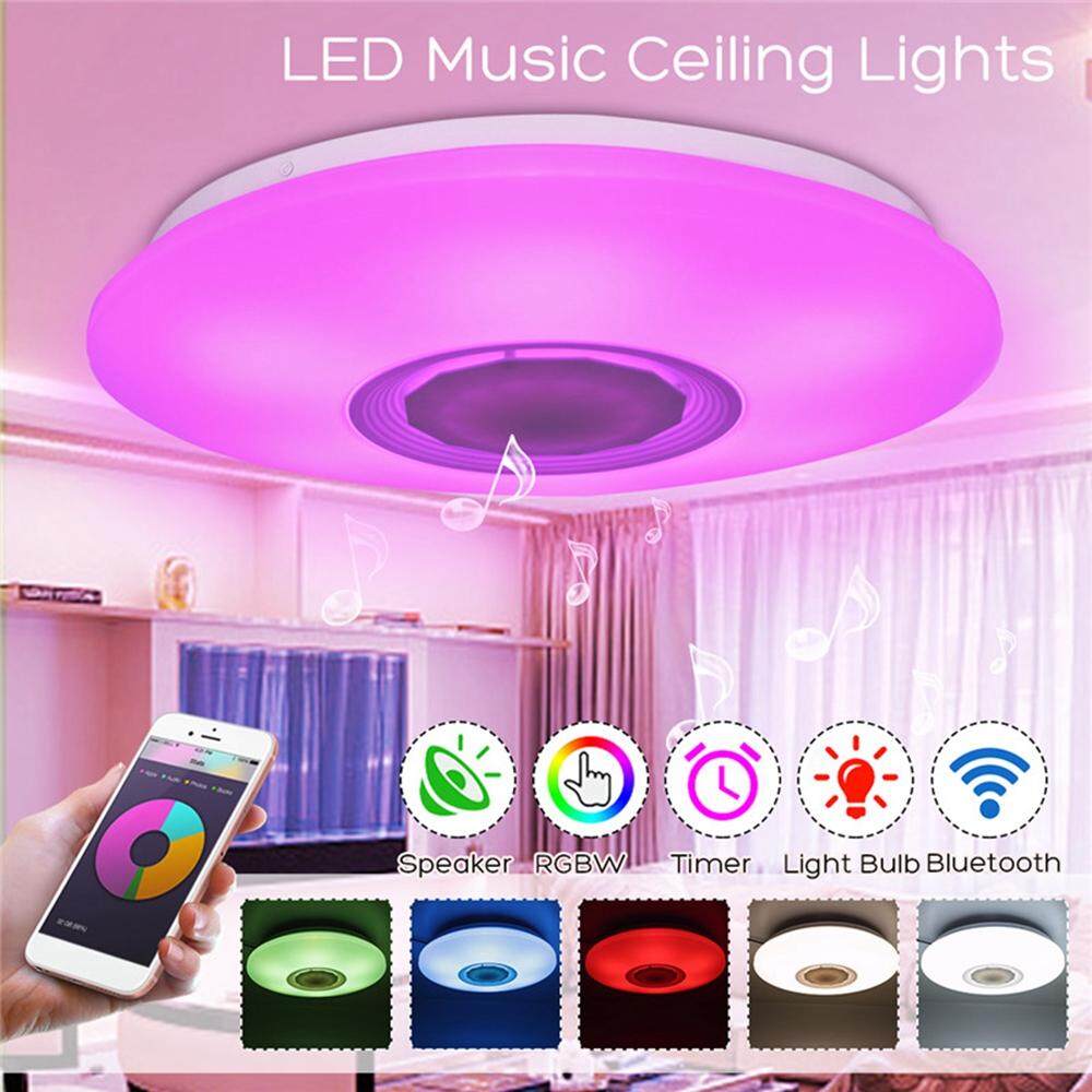 【Free Vận Chuyển + Đèn Flash Deal】 48 W Thông Minh Wifi Bluetooth RGB ĐÈN LED Ốp Trần Loa Đèn Cho Alexa Google Hom