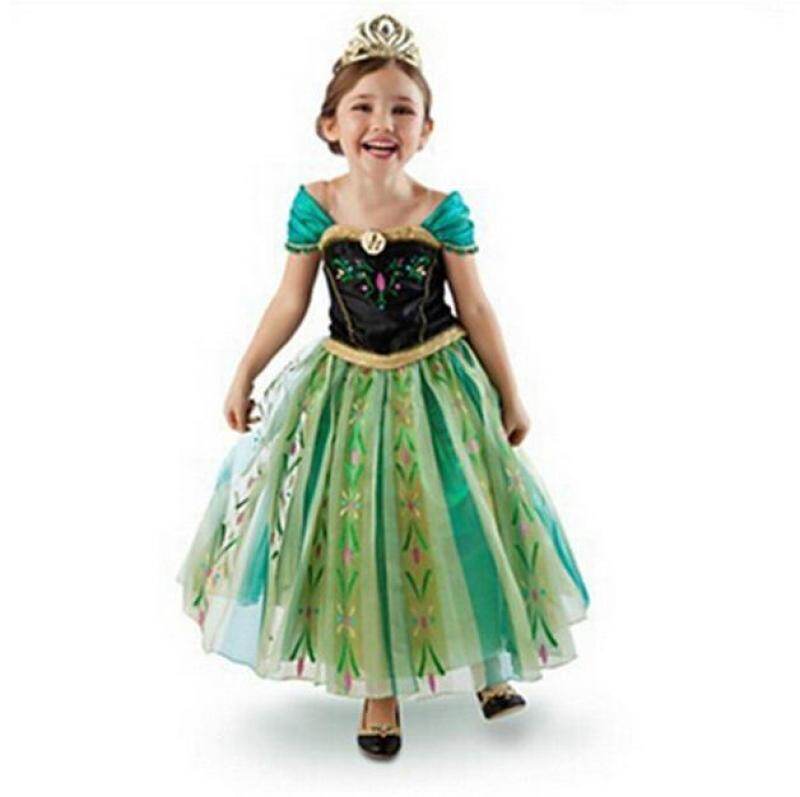 Dress Birthday Dress Halloween Cosplay Ice Full Robe Fancy Princess Dress for Kids Girl Sale