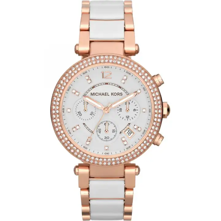 all white michael kors watch