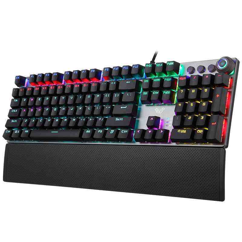 AirStar AULA Mechanical Gaming Keyboard Multimedia Control Button PC Gaming Keyboard with Wrist Rest- F2088 Singapore