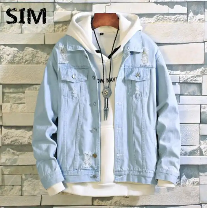 denim jacket with hoodie inside
