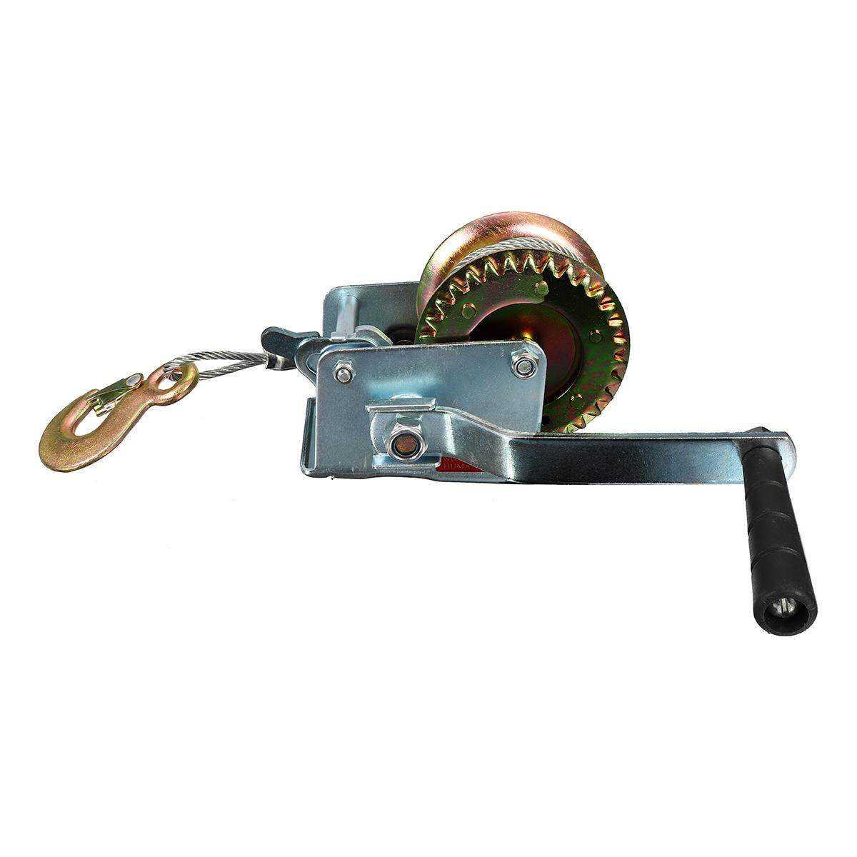 600lbs Manual Hand Winch + 10M Caravan Strap Length Marine Pull Boat Trailer