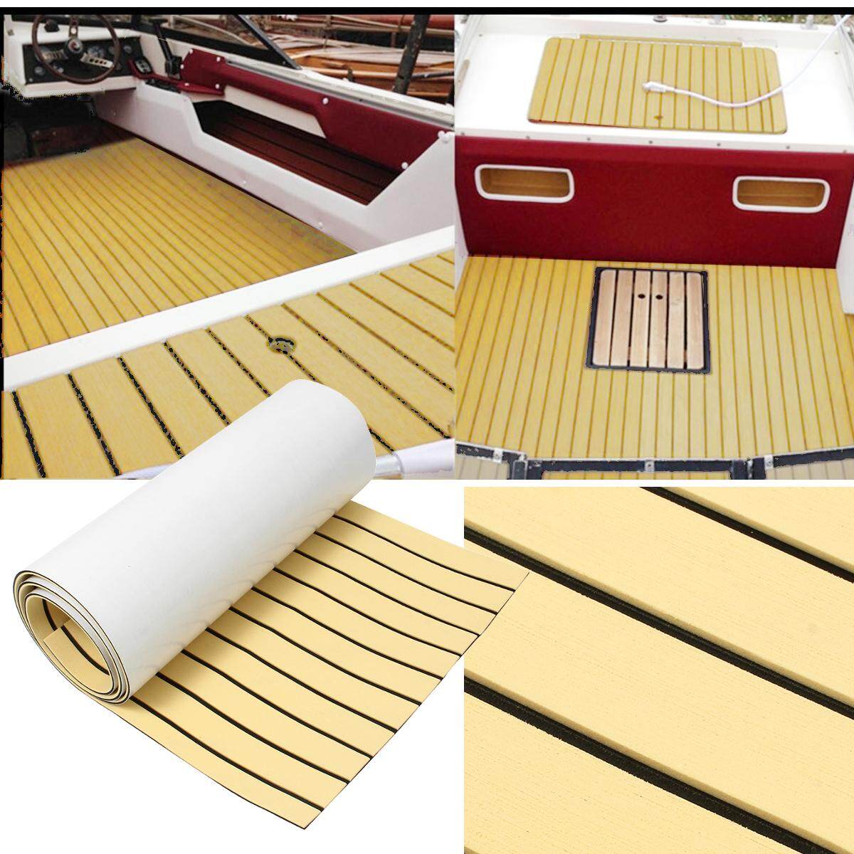 60x240cmx5mm Flooring Synthetic EVA Foam Teak Sheet Boat Decking Self-Adhesive