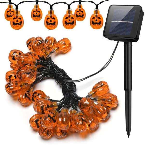 Siêu Sáng UV Dây Tiệc Nhẹ Ấm Áp Trắng Trang Trí Halloween Năng Lượng Mặt Trời