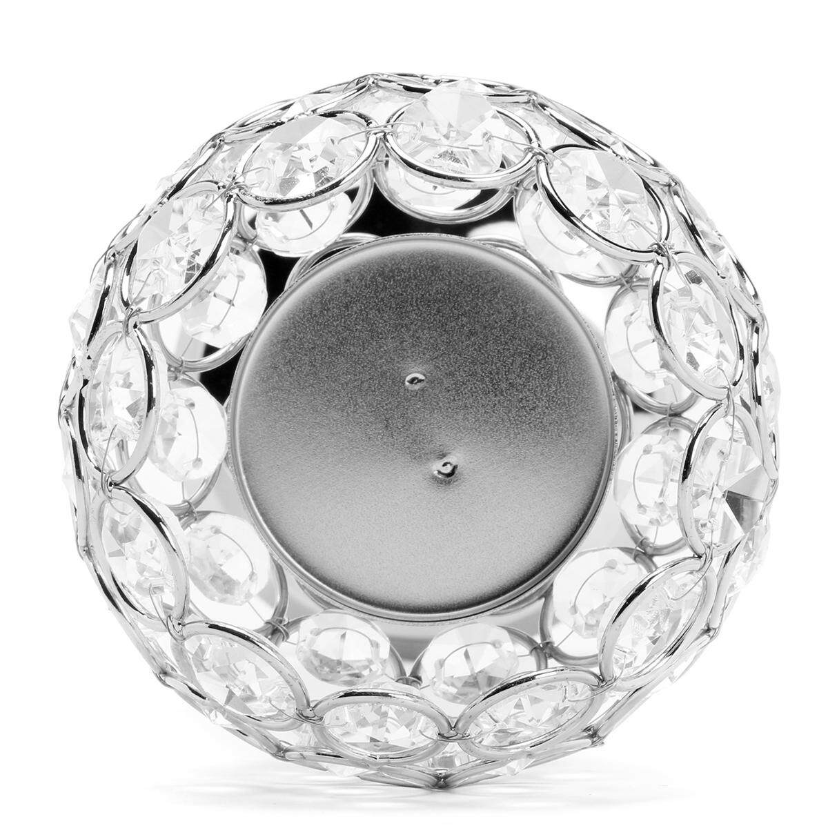 Crystal Wedding Party Event Table Tealight Votive Candle Holder Candlestick Gift Silver 35cm