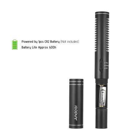 Andoer Professional ไมโครโฟนสัมภาษณ์ Shotgun Switchable Omni - Directional Cardioid Pick - up โหมดสำหรับ Canon Nikon SONY DSLR กล้อง - INTL