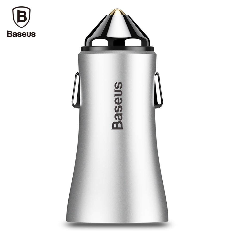 Baseus Golden Contactor 2.4A Fast Charging Dual USB Intelligent Car Charger