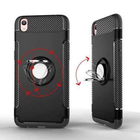 UPaitou กล่องใส่แหวนสำหรับ OPPO F1 PLUS HYBRID ขาตั้งวางแหวน 360 องศาหมุนแหวน Grip Shock - Absorption Bumper เคสโทรศัพท์สำหรับ OPPO F1 PLUS/R9 - INTL