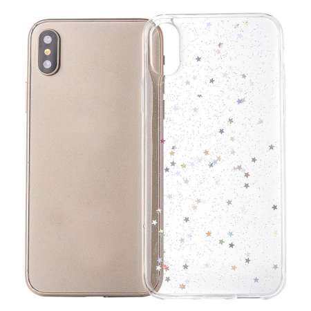 Honioer Luxury CLEAR Bling Star Soft ยางกล่องบาง TPU สำหรับ IPhone XS สูงสุด 6.5 นิ้ว