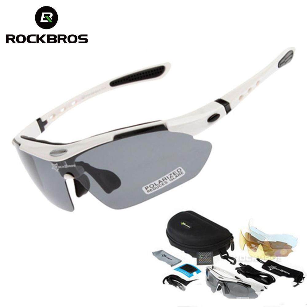 ROCKBROS Polarized Sports Men Sunglasses Road Cycling Glasses Mountain Bike Bicycle Riding Protection Goggles Eyewear 5 Lens 2 Style