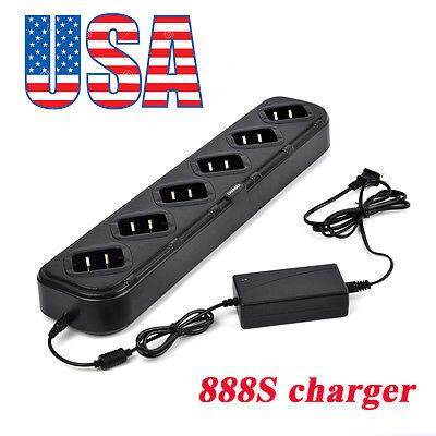 Six//6-Way Universal Rapid Multi Charger For BaoFeng BF-888s Retevis H-777 Radio