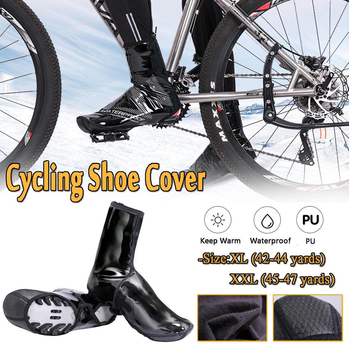 Cycling Shoes Cover Keep Warm Windproof Waterproof PU Protector Overshoes Sock