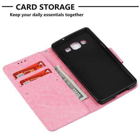 ซัมซุงกาแล็คซี่ A5 (2015), คุณภาพระดับพรีเมียมหนัง PU กระเป๋าสตางค์เคสโทรศัพท์มือถือสล็อตป้องกันพร้อมสายคล้องมือสำหรับซัมซุงกาแล็คซี่ A5 (2015) - INTL