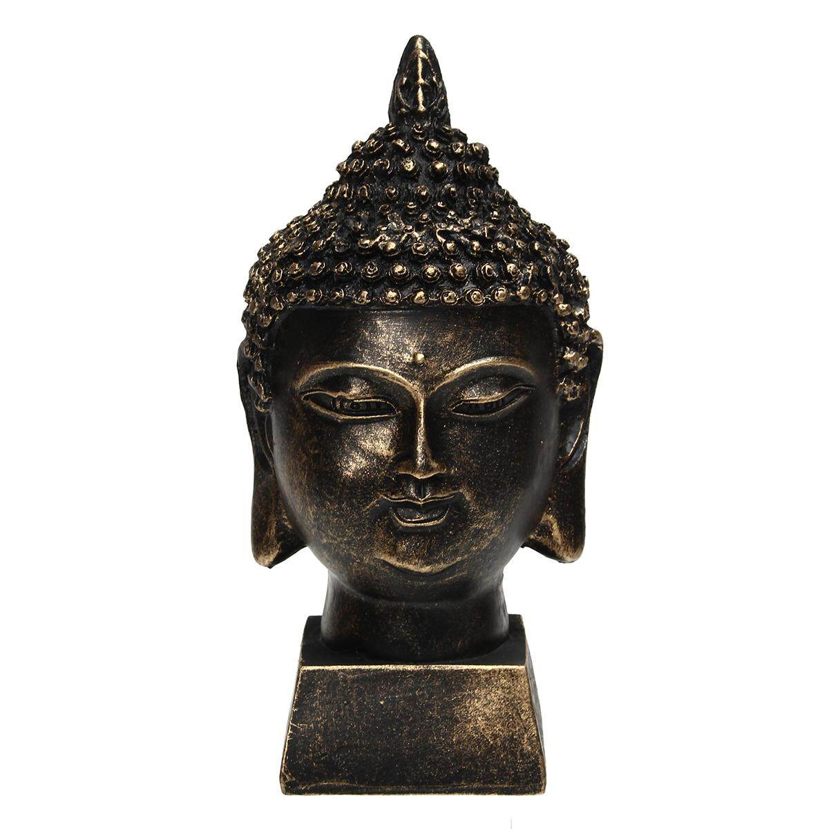 Thai Buddha Head Ornament Statue Candle Holders Homware present Gift Set - intl